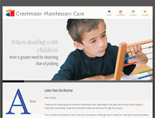 Tablet Screenshot of crestmoormontessori.com